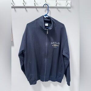 Navy blue super soft zip front mens cardigan bought in Italy